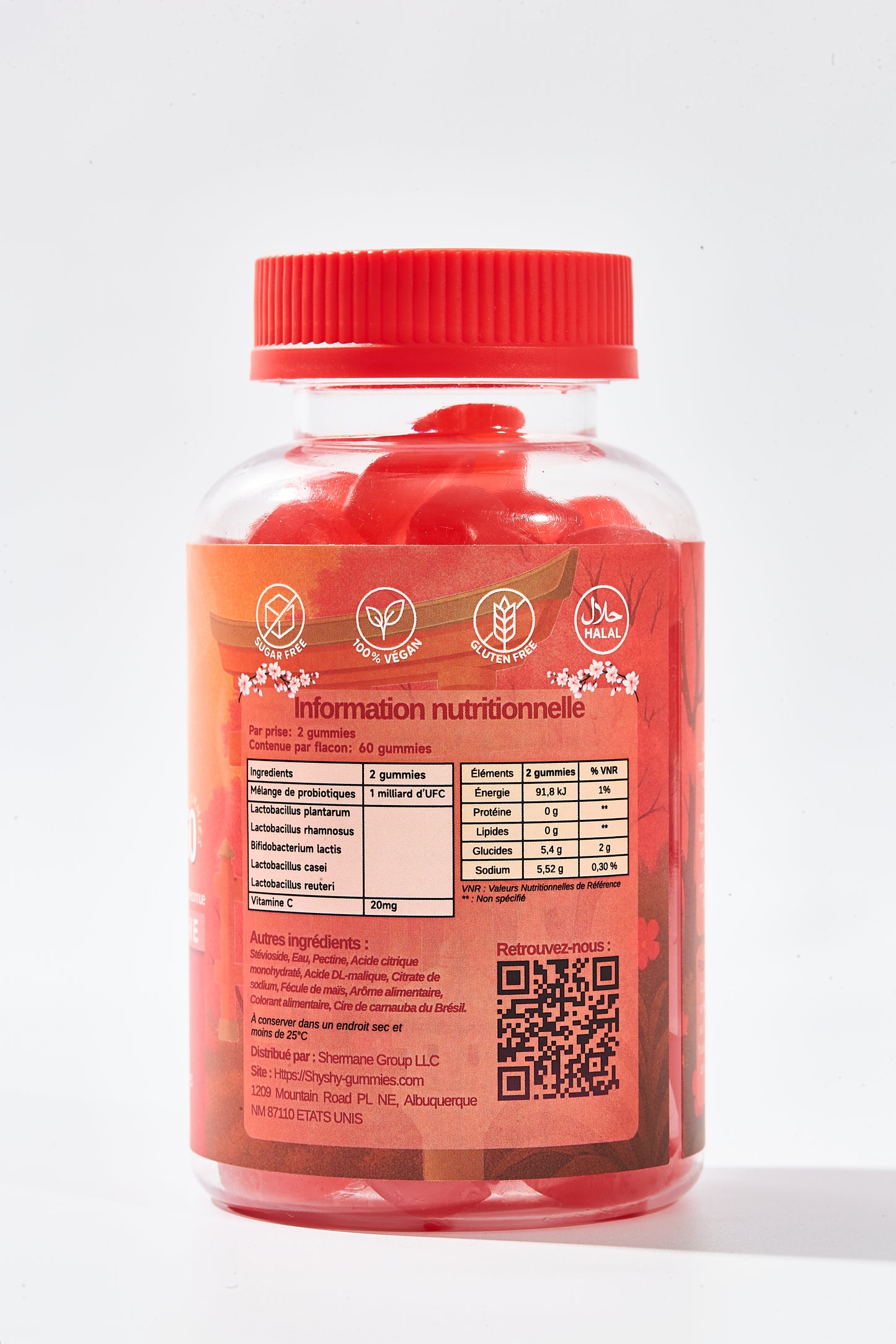 Shyshy Gummies probiotique ----- Fraise du Japon